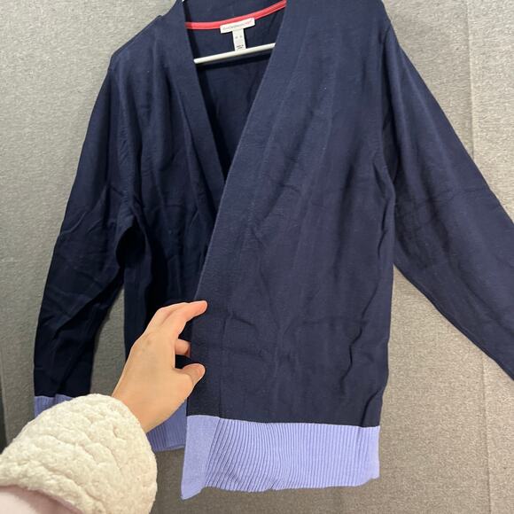 Isaac Mizrahi LIVE! Cardigan Sweater Navy, X-Large - Picture 3 of 8